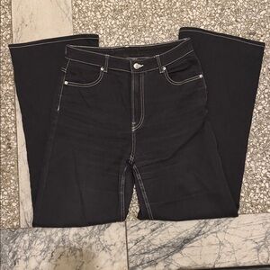 H&M Black Jeans with White Stitching